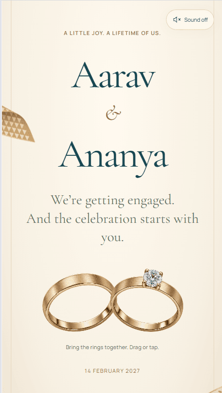 Firki invitation, on a phone