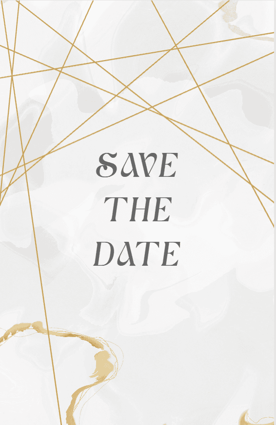 Golden Lines invitation, on a phone